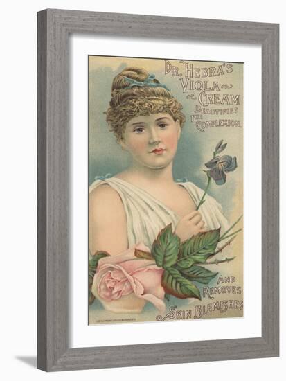 Advertisement for Dr. Hebra's Viola Cream, C.1897-American School-Framed Giclee Print