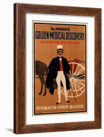 Advertisement for 'Dr. Pierce's Tonic', 1910s-English School-Framed Giclee Print