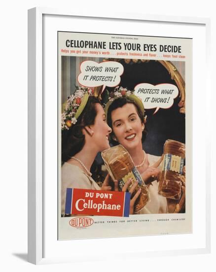 Advertisement for Dupont Cellophane, 1947-null-Framed Giclee Print