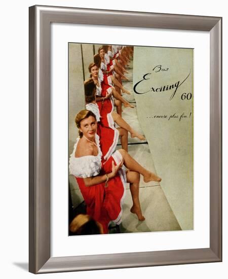 Advertisement for 'Exciting' Stockings, from 'Femina' Magazine, October 1950-null-Framed Giclee Print