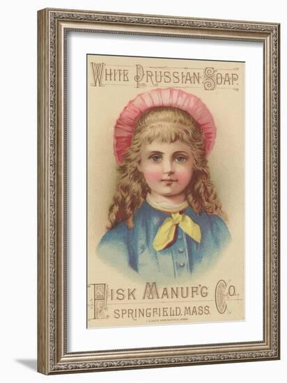 Advertisement for Fisk Manufacturing Co. White Prussian Soap, C.1880-American School-Framed Giclee Print