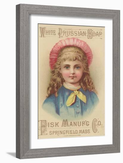Advertisement for Fisk Manufacturing Co. White Prussian Soap, C.1880-American School-Framed Giclee Print