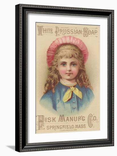 Advertisement for Fisk Manufacturing Co. White Prussian Soap, C.1880-American School-Framed Giclee Print