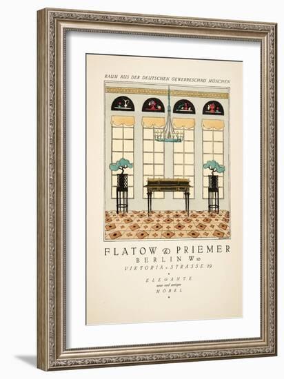 Advertisement for Flatow & Priemer , from Styl, Pub.1922 (Pochoir Print)-German School-Framed Giclee Print