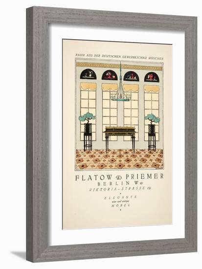 Advertisement for Flatow & Priemer , from Styl, Pub.1922 (Pochoir Print)-German School-Framed Giclee Print