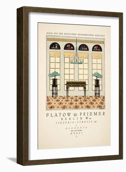 Advertisement for Flatow & Priemer , from Styl, Pub.1922 (Pochoir Print)-German School-Framed Giclee Print