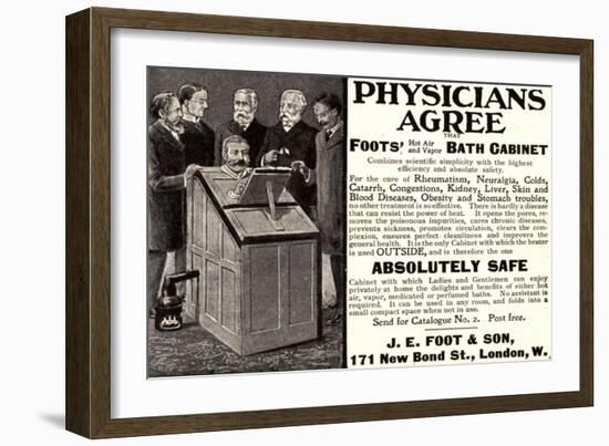 Advertisement for 'Foots' Hot Air and Vapor Bath Cabinet', 1900s-English School-Framed Giclee Print
