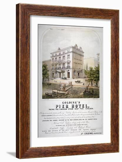 Advertisement for Goldings Pier Hotel, Chelsea, London, C1860-null-Framed Giclee Print