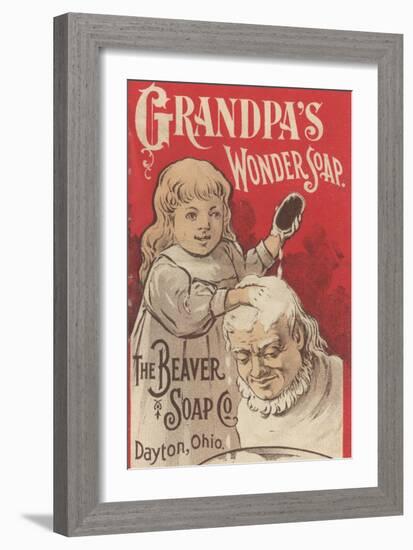 Advertisement for Grandpa's Wonder Soap, C.1898-American School-Framed Giclee Print