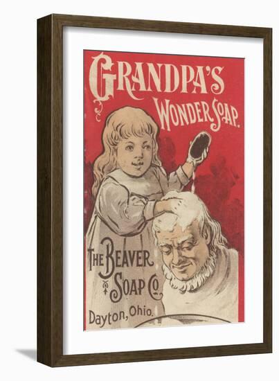 Advertisement for Grandpa's Wonder Soap, C.1898-American School-Framed Giclee Print