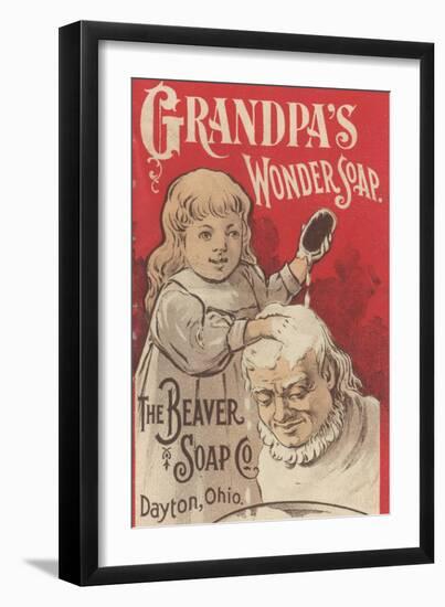 Advertisement for Grandpa's Wonder Soap, C.1898-American School-Framed Giclee Print