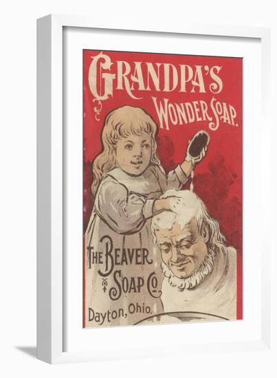 Advertisement for Grandpa's Wonder Soap, C.1898-American School-Framed Giclee Print