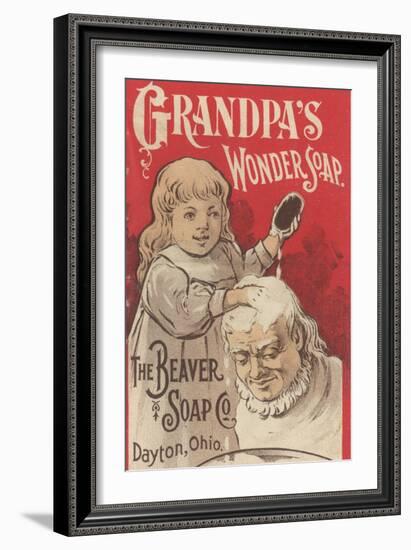 Advertisement for Grandpa's Wonder Soap, C.1898-American School-Framed Giclee Print