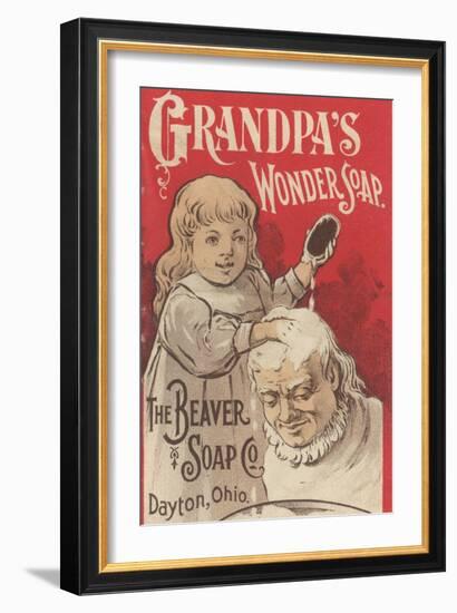 Advertisement for Grandpa's Wonder Soap, C.1898-American School-Framed Giclee Print