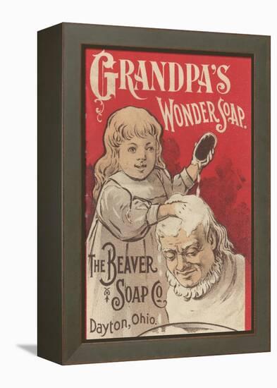 Advertisement for Grandpa's Wonder Soap, C.1898-American School-Framed Premier Image Canvas