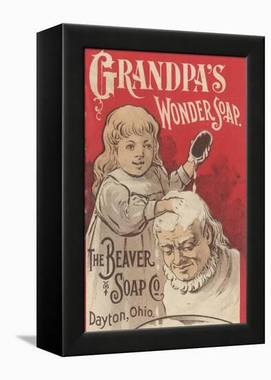 Advertisement for Grandpa's Wonder Soap, C.1898-American School-Framed Premier Image Canvas