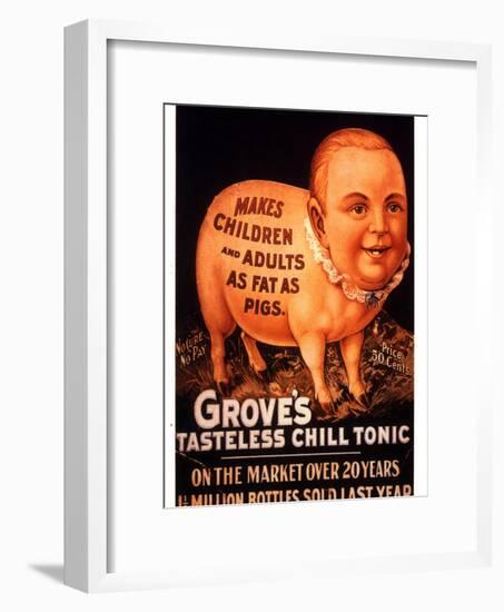 Advertisement for 'Grove's Tasteless Chill Tonic', 1890s-null-Framed Giclee Print