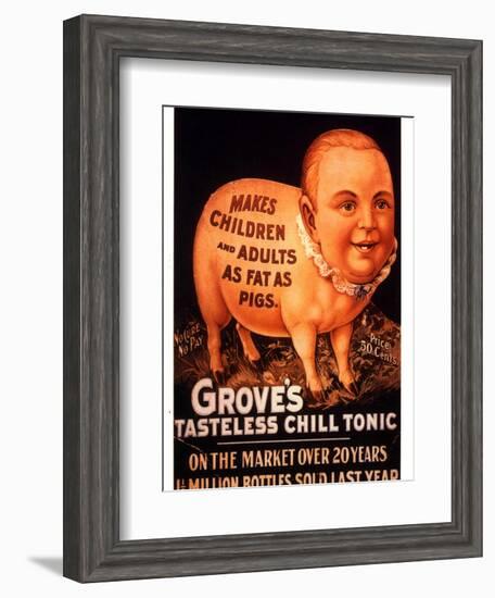 Advertisement for 'Grove's Tasteless Chill Tonic', 1890s-null-Framed Giclee Print