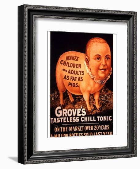 Advertisement for 'Grove's Tasteless Chill Tonic', 1890s-null-Framed Giclee Print