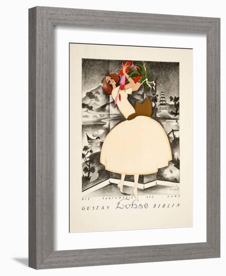 Advertisement for Gustav Lohse, Berlin, Perfume for Women, from Styl, Pub.1922 (Pochoir Print)-Jupp Wiertz-Framed Giclee Print