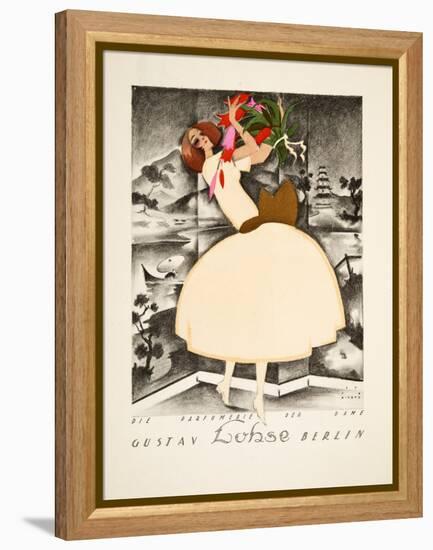 Advertisement for Gustav Lohse, Berlin, Perfume for Women, from Styl, Pub.1922 (Pochoir Print)-Jupp Wiertz-Framed Premier Image Canvas