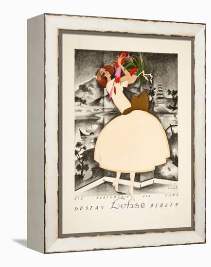Advertisement for Gustav Lohse, Berlin, Perfume for Women, from Styl, Pub.1922 (Pochoir Print)-Jupp Wiertz-Framed Premier Image Canvas