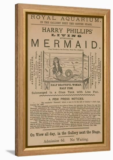 Advertisement for Harry Phillips' Living Mythological Mermaid-null-Framed Premier Image Canvas