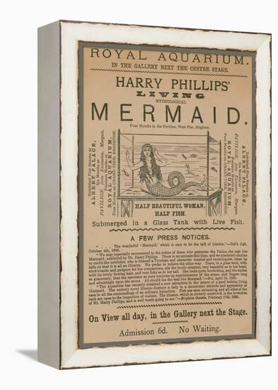 Advertisement for Harry Phillips' Living Mythological Mermaid-null-Framed Premier Image Canvas