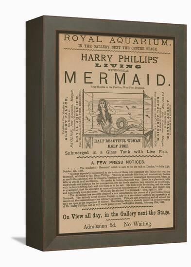 Advertisement for Harry Phillips' Living Mythological Mermaid-null-Framed Premier Image Canvas