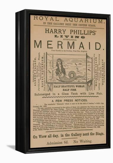 Advertisement for Harry Phillips' Living Mythological Mermaid-null-Framed Premier Image Canvas