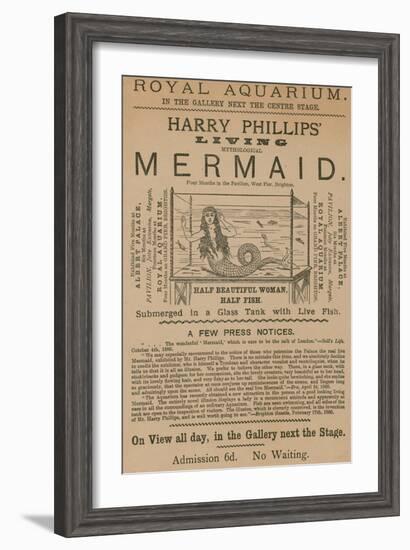 Advertisement for Harry Phillips' Living Mythological Mermaid-null-Framed Giclee Print