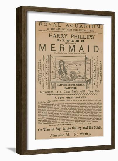 Advertisement for Harry Phillips' Living Mythological Mermaid-null-Framed Giclee Print