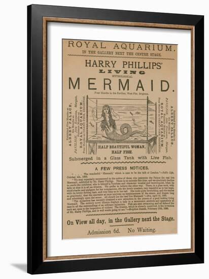 Advertisement for Harry Phillips' Living Mythological Mermaid-null-Framed Giclee Print