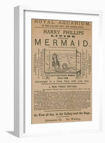 Advertisement for Harry Phillips' Living Mythological Mermaid-null-Framed Giclee Print