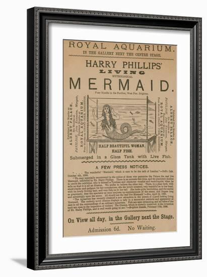 Advertisement for Harry Phillips' Living Mythological Mermaid-null-Framed Giclee Print