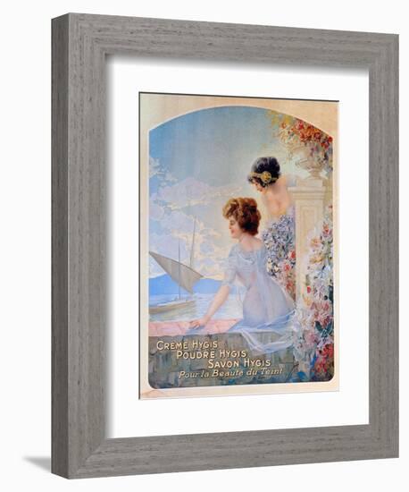 Advertisement for Hygis Beauty Products for the Skin, c.1910-French School-Framed Giclee Print