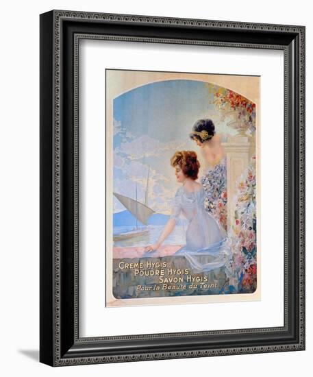 Advertisement for Hygis Beauty Products for the Skin, c.1910-French School-Framed Giclee Print