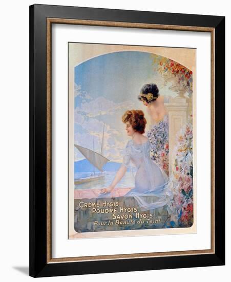 Advertisement for Hygis Beauty Products for the Skin, c.1910-French School-Framed Giclee Print