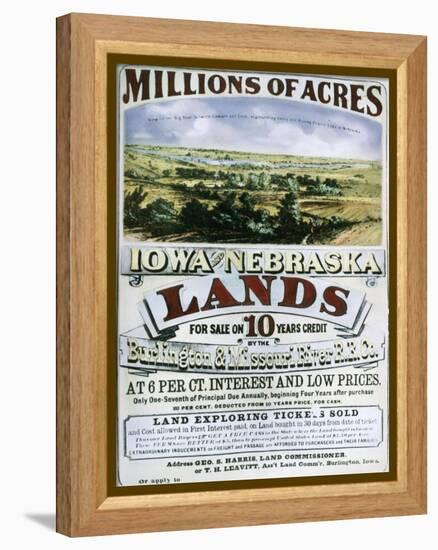 Advertisement for Iowa and Nebraska Lands-null-Framed Premier Image Canvas