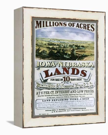 Advertisement for Iowa and Nebraska Lands-null-Framed Premier Image Canvas