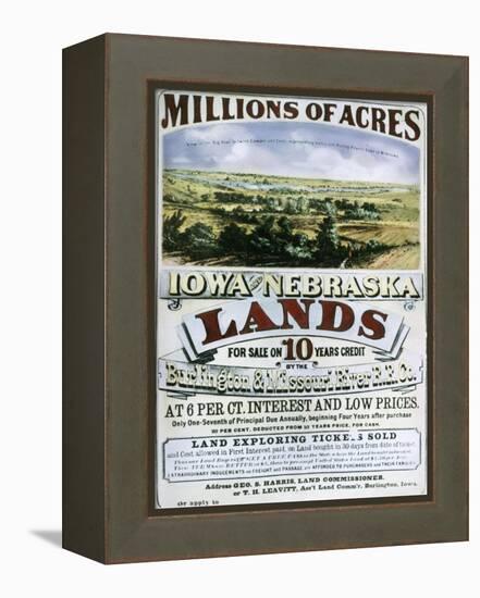 Advertisement for Iowa and Nebraska Lands-null-Framed Premier Image Canvas