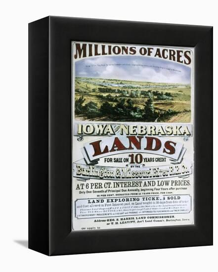 Advertisement for Iowa and Nebraska Lands-null-Framed Premier Image Canvas