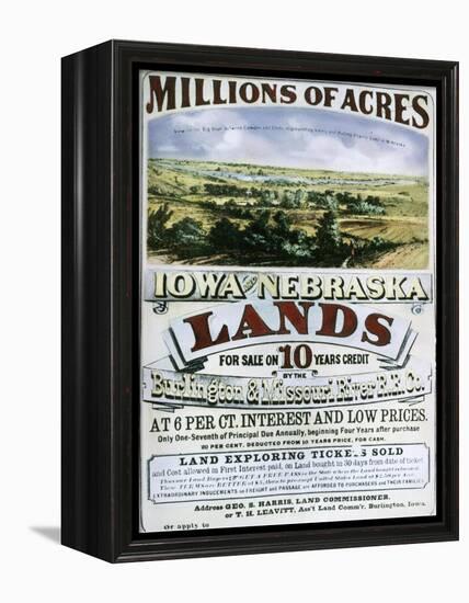 Advertisement for Iowa and Nebraska Lands-null-Framed Premier Image Canvas