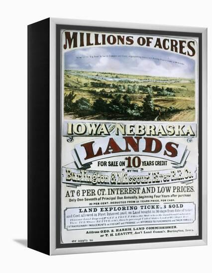 Advertisement for Iowa and Nebraska Lands-null-Framed Premier Image Canvas