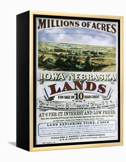 Advertisement for Iowa and Nebraska Lands-null-Framed Premier Image Canvas