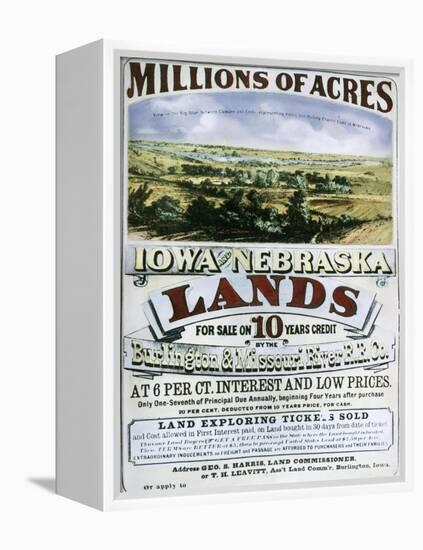 Advertisement for Iowa and Nebraska Lands-null-Framed Premier Image Canvas