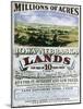 Advertisement for Iowa and Nebraska Lands-null-Mounted Giclee Print