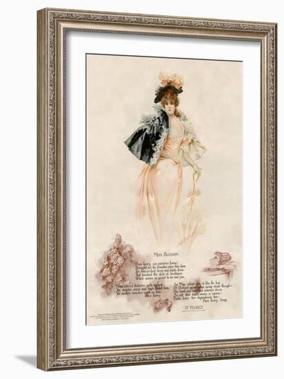 Advertisement for Ivory Soap Featuring Beautiful Miss Blossom, 1890s-null-Framed Giclee Print