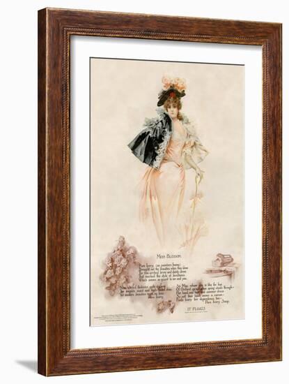 Advertisement for Ivory Soap Featuring Beautiful Miss Blossom, 1890s-null-Framed Giclee Print