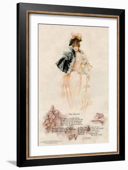 Advertisement for Ivory Soap Featuring Beautiful Miss Blossom, 1890s-null-Framed Giclee Print